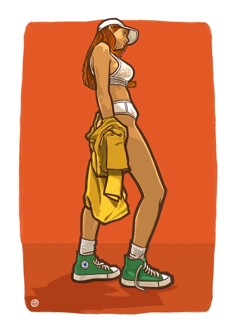 Pin-up — Bottes — illustration d’Alexandre Hostein